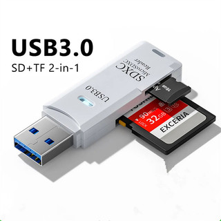 Đầu đọc thẻ Usb 3.0 2 trong 1 Đầu đọc thẻ Micro Sd Bộ chuyển đổi Usb Cardreader tốc độ cao Thẻ nhớ TF cho PC Phụ kiện máy tính xách tay
