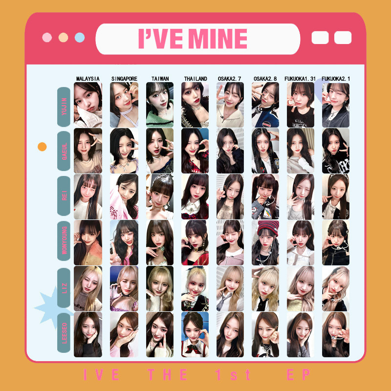 3-8pcs/set IVE ELEVEN Asia Tour FANMEETING MAGAZINE Photocards HAPA KRISTIN AMUSE DIVE INTO I'VE MIN