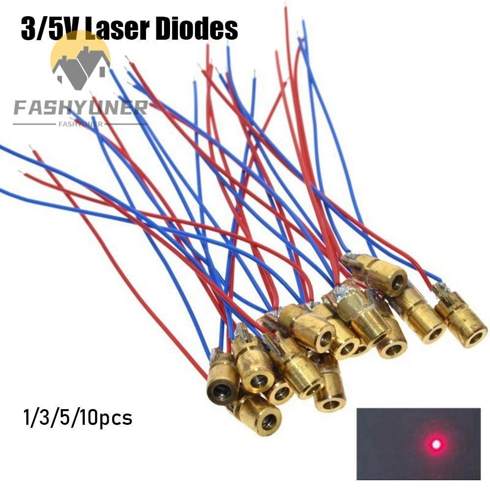 FASHYUNER 1 / 3 / 5 / 10 Chiếc Điốt Laser Mini Red Sight Copper Head Dot Diode Module