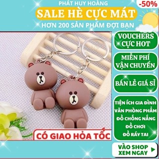 Combo 50 móc khóa gấu Brown