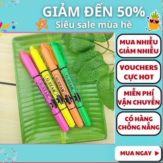 Bộ 4 bút highlight, 4 bút dạ quang 4 màu 2 đầu Gstar giá rẻ ✔️ FREESHIP 🚛 - Nguyễn Thùy Store
