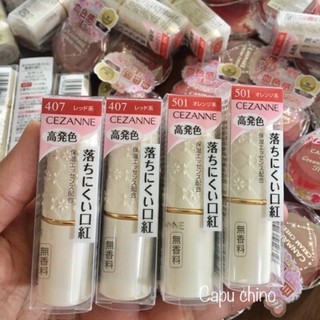 Son thỏi cezanne nhật bản lasting lip color n đỏ cam 501, 406, 407, 105, 504, 402