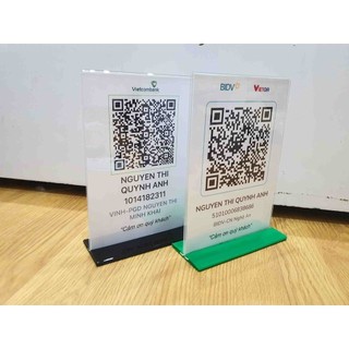 Menu Mã QR CODE để bàn mica, bền đẹp
