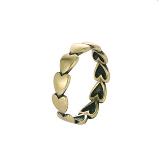  Yueying 2024 Tình Yêu Retro Đau Khổ Đồng Nhẫn Đồng Thau 520 Món Quà Nhỏ Dễ Thương Chỉ Số Ngón Tay Nhẫn 