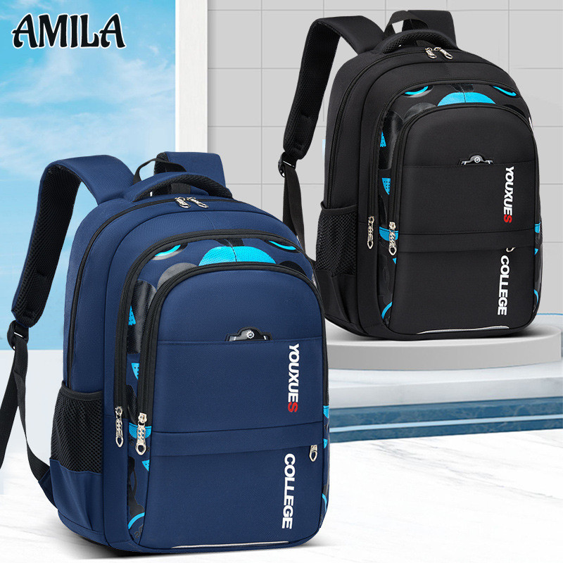 Học sinh tiểu học schoolbag bé trai Đơn giản chống thấm nước Nhiều ngăn và sức chứa lớn Ba lô lớp 3, 4, 5 và 6