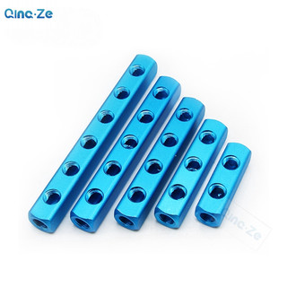 Air Manifold Nhà phân phối 1 / 4 "PT Chủ đề Cổng 2 3 4 5 6 7 8 9 chiều Khí nén Đầu nối phích cắm nhanh Bộ chia khối nhôm AL Bộ phân phối khí thải phân phối không khí đa dòng