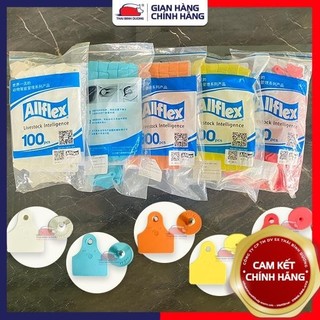 Set 100 bộ thẻ đeo tai heo, lợn, bò, dê Allflex 40x48mm cho gia súc, nhận khắc laze theo yêu cầu