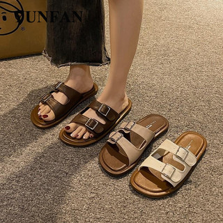 YUNFAN dép sandal nữ dép đế cao Thoải Mái Xinh Xắn  Chống thấm nước Thiết kế độc đáo Đa dụng Phong cách FDL2430QP7 20Z240516