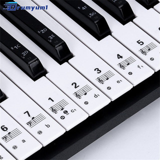 Còn hàng! Miếng Dán Đàn Piano Có Thể Tháo Rời 61 / 88 Phím Trong Suốt Bàn Phím Đàn Piano Stave Bàn Phím Điện Tử Ghi Chú Miếng Dán
