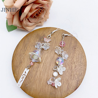 Jinhf Y2K Thời Trang Hoa Ngọt Ngào Đính Hạt Chuông Gió Mặt Dây Chuyền Điện Thoại Dễ Thương Quyến Rũ Dây Đeo Móc Khóa Người Phụ Nữ Túi Charm Trang Trí Quà Tặng HOT
