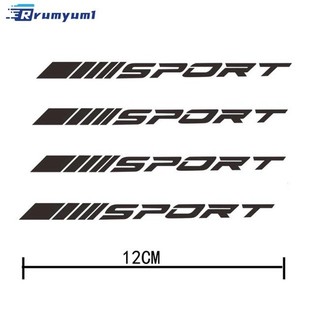 Còn hàng! 4 Cái / bộ Bánh Xe Vành Dán Phản Quang Thể Thao Tiếng Anh Đua Decal Sọc Dán
