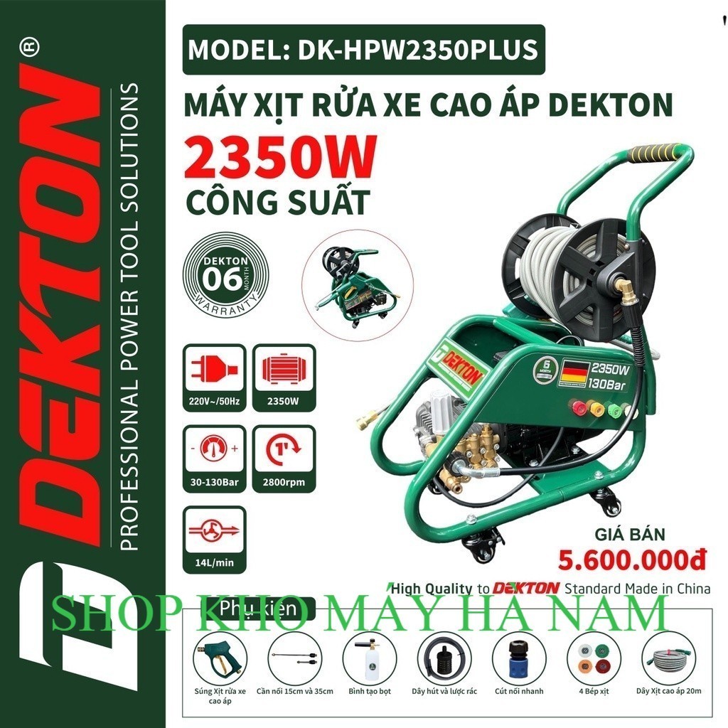 Máy Rửa Xe Dekton DK-HPW2350 plus - 2350W -  (Chuyên Nghiệp) . shop kho máy hà nam