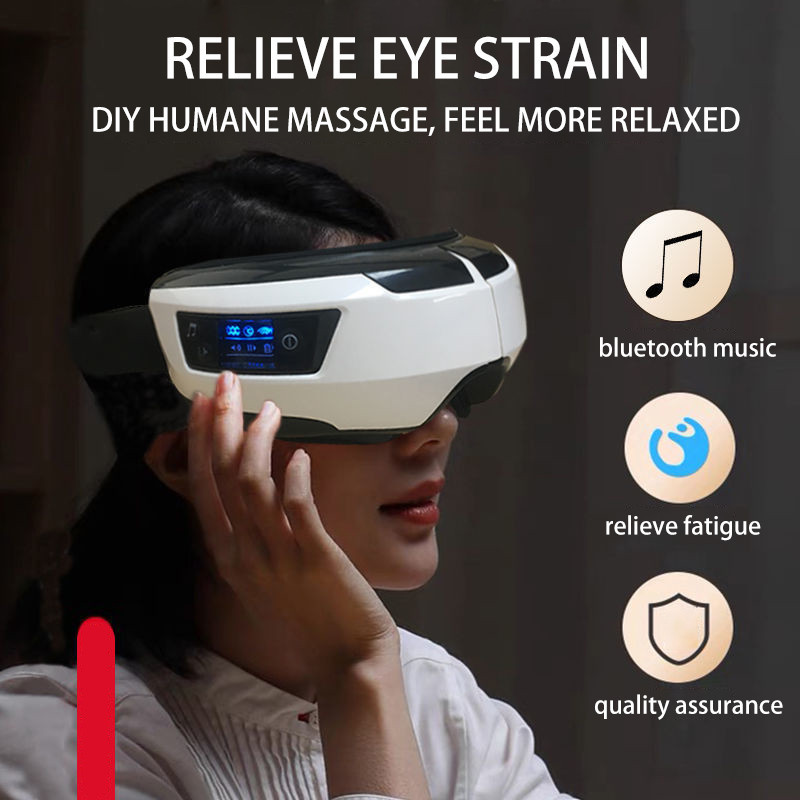 Thiết Bị Massage Mắt Sạc Thiết Bị Massage Mắt Áp Lực Không Khí Nóng Áp Dụng Bluetooth Bảo Vệ Mắt Kính Massage Thông Minh