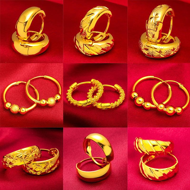 Bông Tai Hàn Quốc Dignified Tai Kẹp Mới Thiết Kế Tối Giản Chải Bông Tai Phụ Kiện Quà Tặng