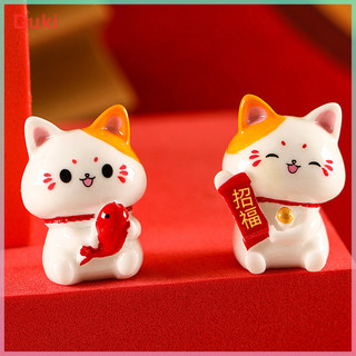 Mèo may mắn để bàn trang trí xe trang trí lễ hội mùa xuân để bàn may mắn giàu có chào đón mèo trang trí tốt