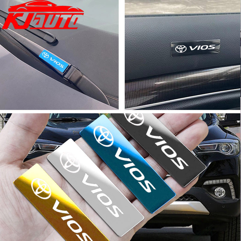 Toyota Vios Thân Xe Fender Bên Kim Loại Biểu Tượng Miếng Dán Tự Động Cửa Sổ Trang Trí Miếng Dán Khăn