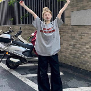 Áo phông nữ Xám oversize mùa hè áo thun thư in hình fashion outerity 100% cotton SALUTE Y1465