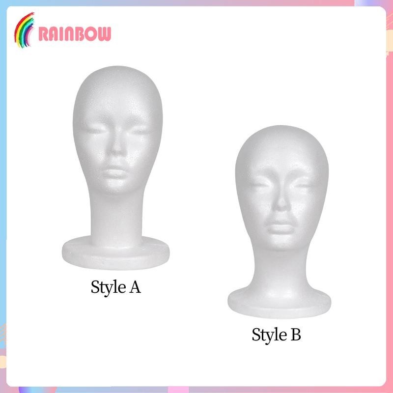 Đầu ma-nơ-canh xốp nữ / Chân đế kẹp tóc / Màn hình đầu ma-nơ-canh xốp cho