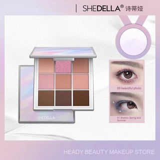  Shedella Dream Nine Color Eye Shadow PlateSHEDELLA Fantasy Nine-Color Eye Shadow PlateMusic Festival Colorful Macaron Purple Maillard Makeup Plate Eyeshaw Eye Makeup OMK4 