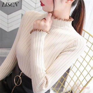 Áo len dài tay cổ tròn thời trang thu đông mới cho nữ