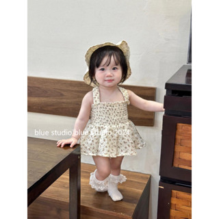 Quần Áo Mùa Hè Cho Bé Váy Liền Quần Hoa Bé Gái Phong Cách Phương Tây Áo Liền Quần Áo Liền Quần Đi Chơi Jumpsuit