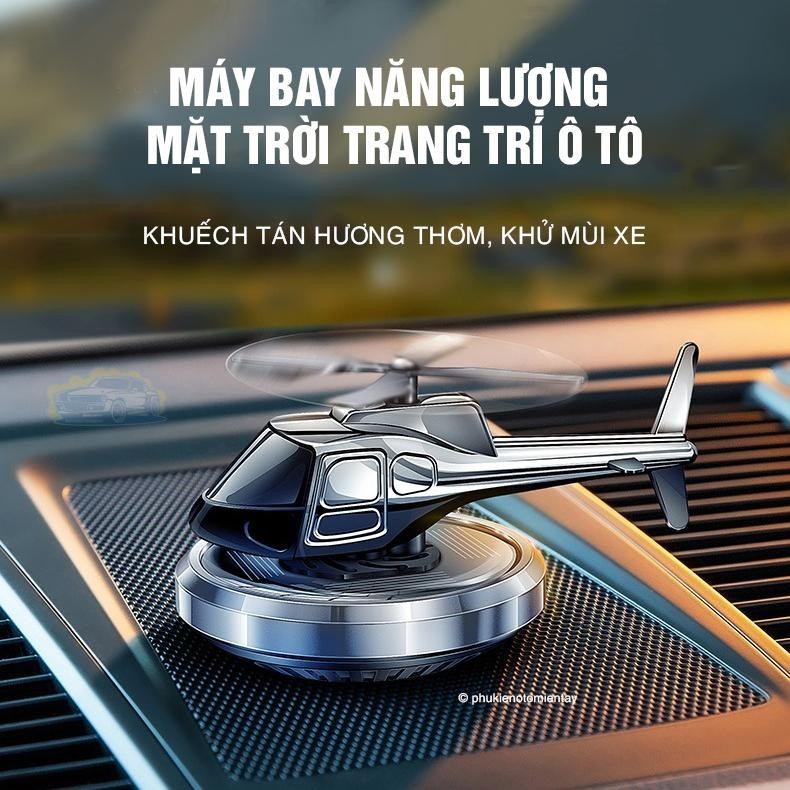 Trang Trí Ô tô  Máy Bay Năng Lượng Mặt Trời Khuếch Tán Hương Thơm, Khử Mùi Xe, Mô Hình Máy Bay Trực Thăng 4