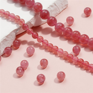 St. kunkka 38-60 Chiếc Hạt Đá Tự Nhiên 6-10 Mm Dâu Pha Lê Hạt Cho DIY Vòng Tay Vòng Cổ Làm