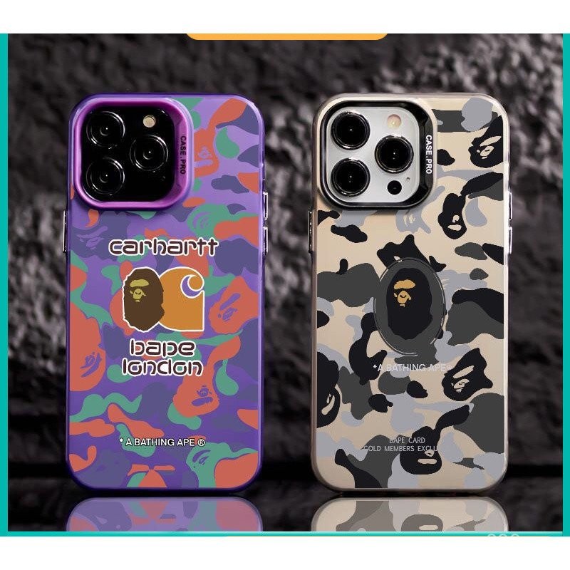 Ốp điện thoại thương hiệu thời trang Bape, vỏ cứng mờ sang trọng, tương thích với iPhone x xr xs 11 