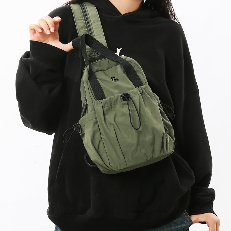 Ulzzang Túi đeo chéo nữ thời trang chống thấm nước Hàn Quốc Túi đeo ngực cho nữ