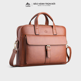 Cặp Công Sở Lata (Thời trang nam basic đựng vừa laptop 15.6 inch - Cặp da CA40)