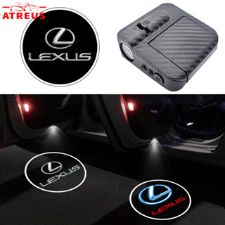 1 / 2 Chiếc Lexus Cửa Xe Ô Tô Sợi Carbon Không Dây Chào Mừng Đèn Đa Năng Ô Tô LED HD Đèn Chiếu Cho Xe Lexus LBX rx 570 RX300 LX570 CT200H NX250 RX350 LX470 IS NX ES