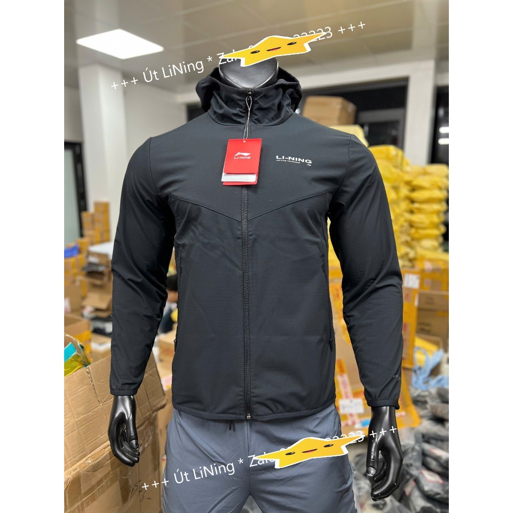 Áo Gió Lót Nỉ Thể Thao LiNing Nam Chính Hãng AFDT835
