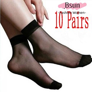 Set 10 đôi vớ cổ ngắn siêu mỏng thời trang mùa hè cho nữ