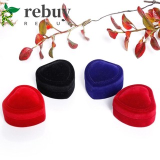 Mua lại hộp nhẫn nhung tình yêu, hộp bảo quản bông tai bông tai đính hôn hộp nhẫn, hộp đựng nhẫn tươi màu trơn bao bì trang sức hộp trưng bày trang sức hộp quà tặng