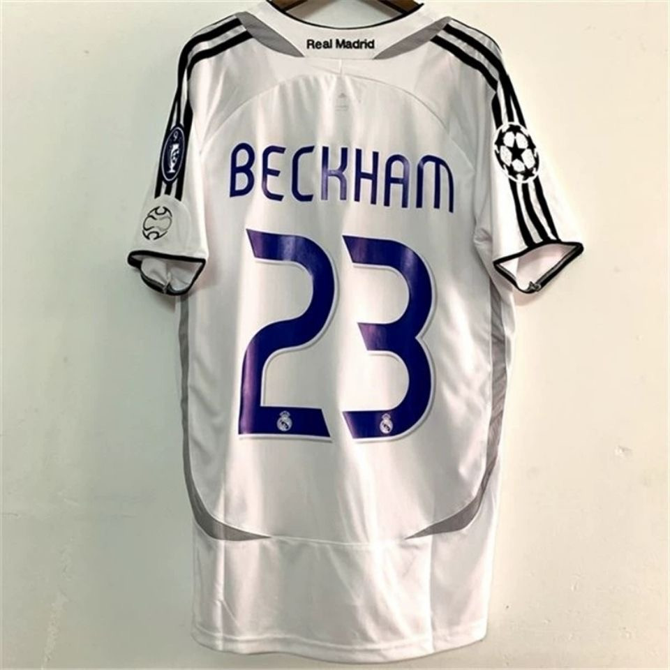 2006 Retro BECKHAM RONALDO Áo Bóng Đá Nam 06 Áo Bóng Đá Real Madrid