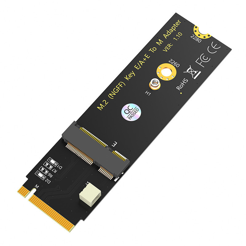 M2 NGFF A + E phím WiFi Thẻ Bluetooth sang M2 Key M Adapter Card cho Intel AX200 / AX201 / AX210 M.2