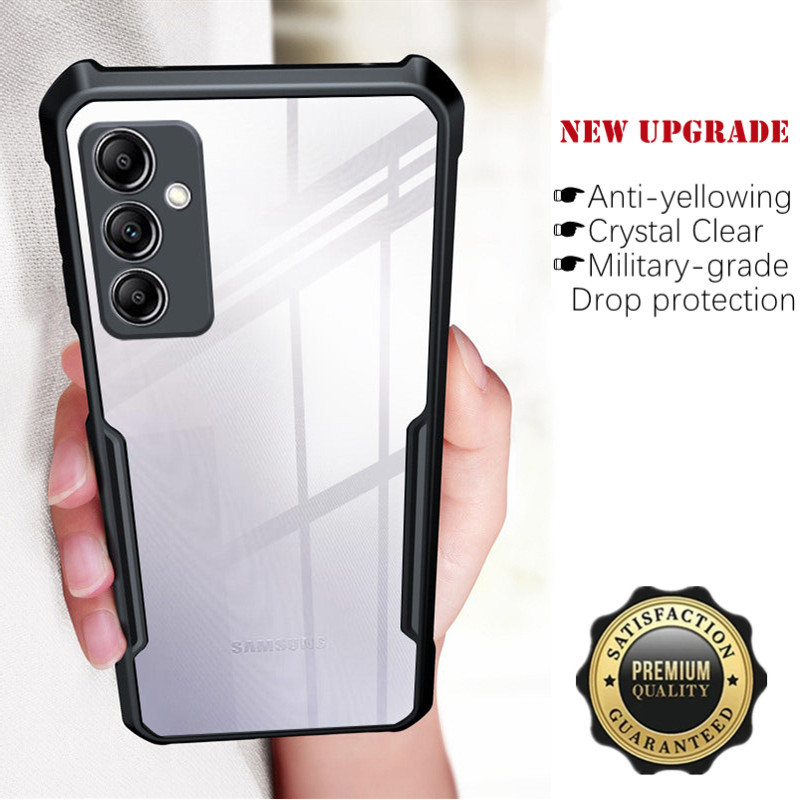Dành Cho Samsung Galaxy Buddy 2 6.6 inch SM-M236L Ốp điện thoại Acrylic Trong Suốt Mỏng Có Góc Gia Cố Mềm TPU Khung Ốp điện thoại