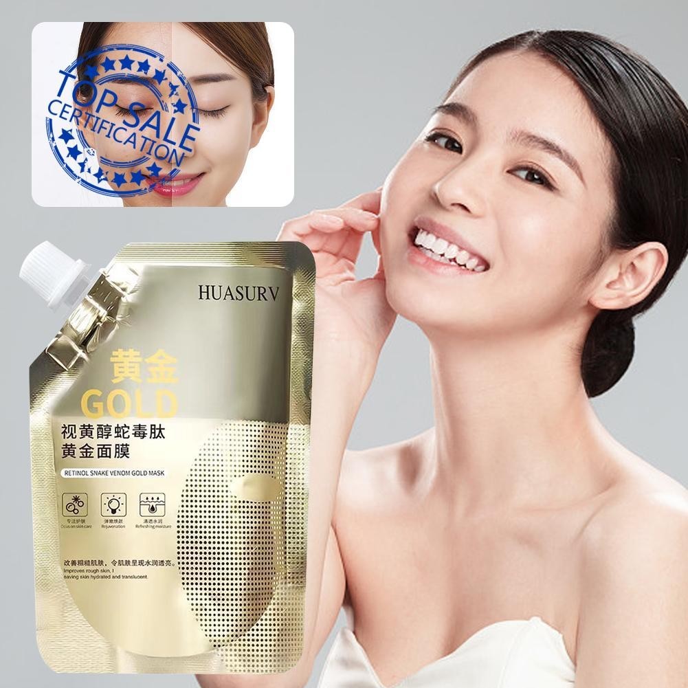 Retinol Snake Venom Peptide Gold Mask Dưỡng ẩm Chống lão hóa Dầu dưỡng ẩm Chăm sóc mặt nạ O7S3