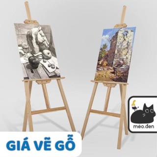 Giá vẽ tranh lắp ráp giá đỡ gỗ chữ A trưng bày - Hoạ cụ Hakuart