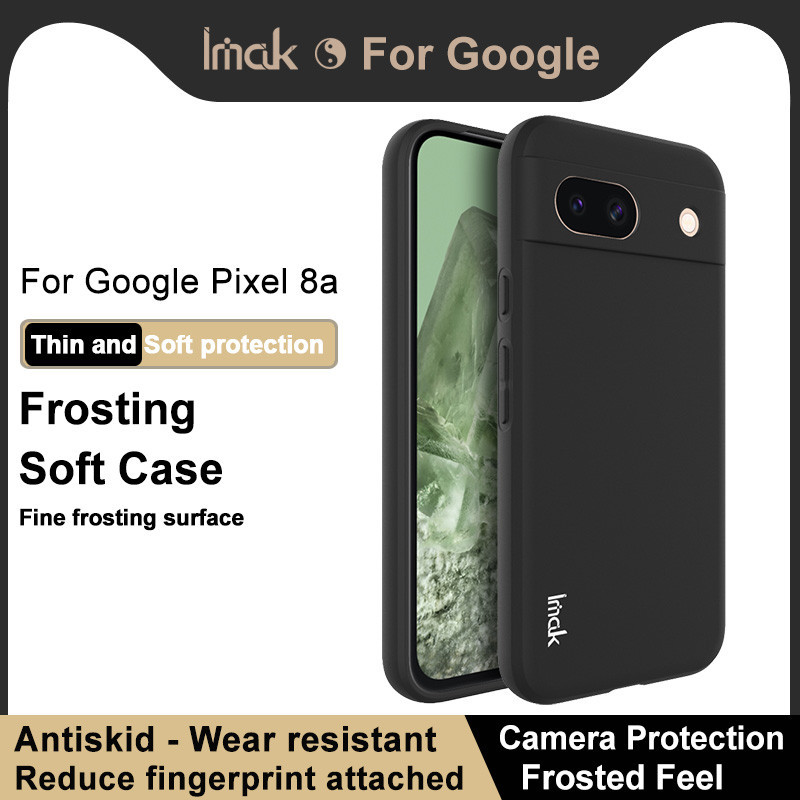 Ốp điện thoại mờ siêu mỏng Imak chính hãng Google Pixel 8A Matte Soft TPU Case Ốp lưng silicon có lỗ