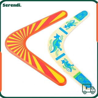 Serendi classic boomerangs, gỗ 3 màu hình chữ v boomerang, đĩa đồ chơi ném đĩa bay bắt trò chơi tương tác cha mẹ-con