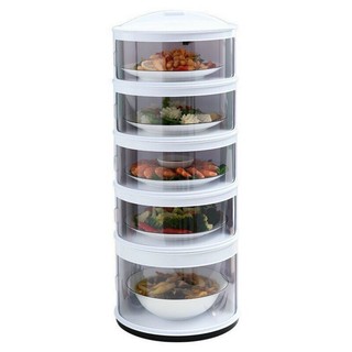 LỒNG BÀN 5 TẦNG GIỮ NHIỆT CHỐNG BỤI , CHỐNG CÔN TRÙNG ĐA NĂNG TIỆN DỤNG ( lồng bàn cao màu xanh )