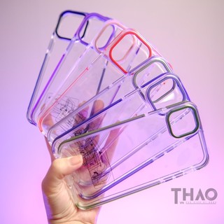 Ốp lưng X&M trong suốt viền màu silicone