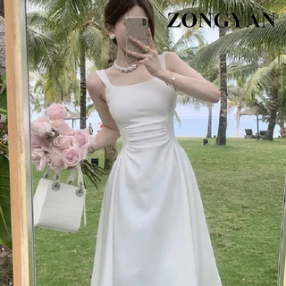 ZONGYAN váy Đầm váy nữ body đầm Phong cách Vintage Korean Đơn giản WLQ2440VJB 17Z240422