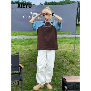 XIEYU áo phông áo thun nữ croptop baby tee Casual Vintage Đơn giản Popular WTX24412MC 17Z240426