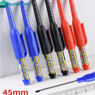 Bút đánh dấu đầu dài - Bút mực có thể nạp lại - Bút đục lỗ kim loại 45mm - Chống thấm nước và bền - Bút mực khô nhanh - Bút đánh dấu đường lỗ sâu - Dụng cụ chế biến gỗ