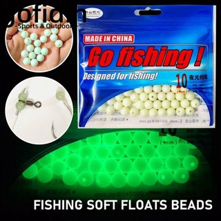 gofidin 10-400 Chiếc Câu Cá Mềm Phao Hạt, Cao Su Cứng Dạ Quang Phát Sáng Không Gian Đậu, Nóng 3mm-20mm Nút Chặn Nổi Bóng Phát Sáng Câu Cá Ngoài Trời