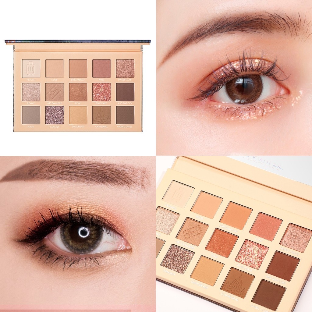 Ảnh 5 của Bảng phấn mắt FOCALLURE 15 màu tông da trang điểm màu tự nhiên cho mắt lâu trôi 17.25g FA-100