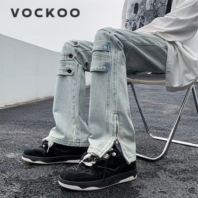VOCKOO quần jean nam quần_ống_rộng quần dài nam 2024 NEW STYLE MNK23B0N6O 21Z240521
