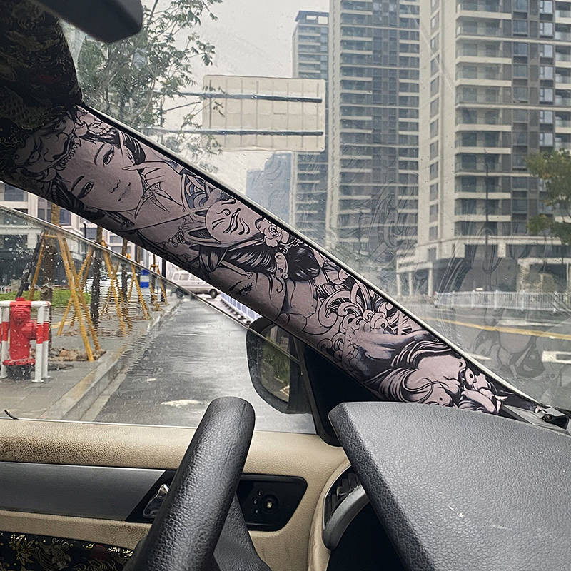 JDM Car Modification Prajna Geisha AB Column Self-Adhesive Adhesive Patch Original Hand-Painted Colo